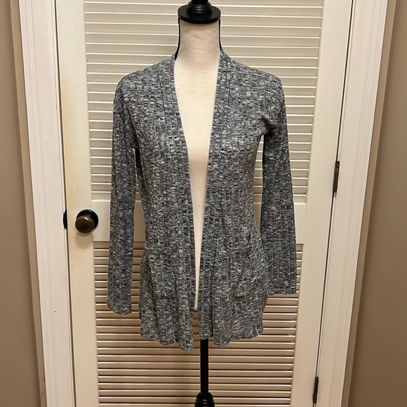 Art Class Open Front Cardigan with Pockets in Grey, Size XLarge (14/16) - Picture 16 of 17